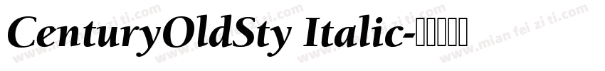 CenturyOldSty Italic字体转换